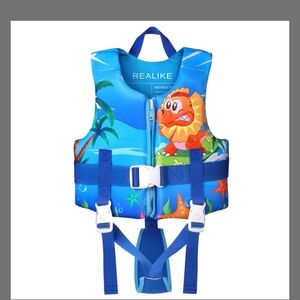 ♥️REALIKE Kids Swim Vest Toddler Floaties Adjustable Safety Strap Swimming Aids